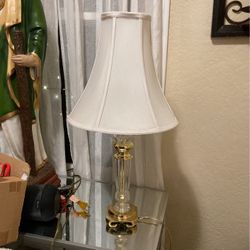 Brass Lead Crystal Lamp