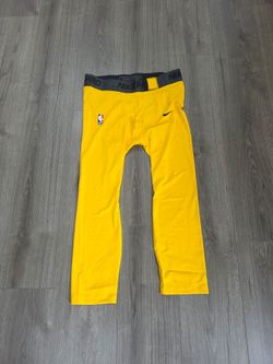 Nike NBA PE Yellow Tights Mens Size 2XL Tall