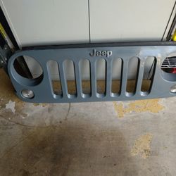 OEM 2007-2017 Jeep Wrangler Jk Front Bumper Upper Grille with Emblem