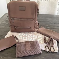 Dagne Dover Indi Neoprene Diaper Backpack - Large - Dune (Mauve with Brown undertones)