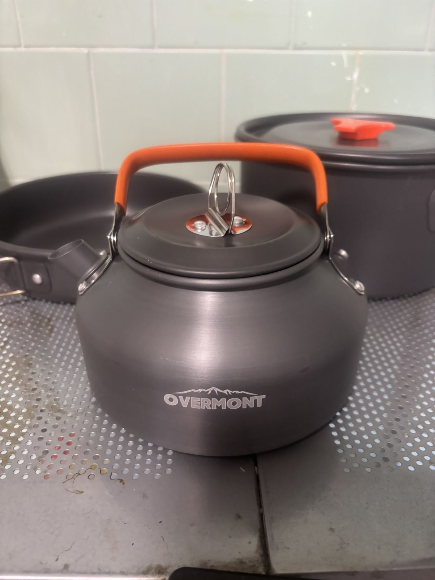 🍳Overmont Camping Cookware Set – Pot, Pan & Kettle $25 (USC Area) 🔥