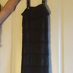 Gold Flapper Girl Dress 