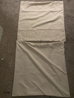 Two cream longhui pillow cases they are huge 22x22