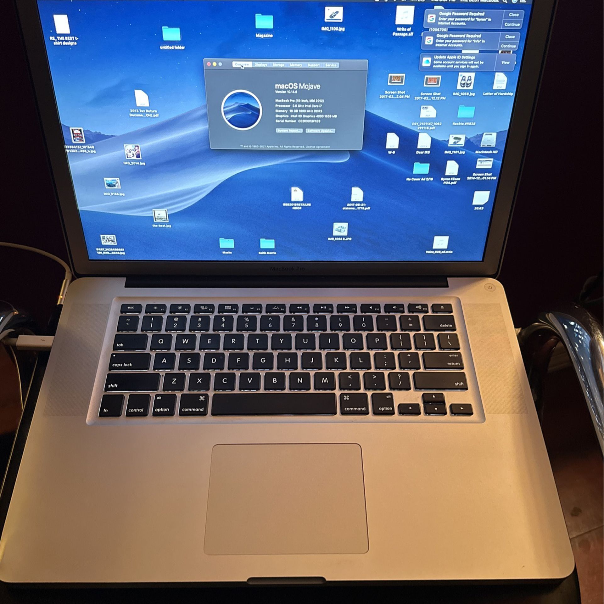 15” MacBook Pro  and 27” Apple Cinema Display