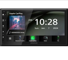 KENWOOD DMX4710S Digital Car Stereo (50W x 6-Ch), Wired Apple CarPlay & Android Auto, Bluetooth-Enabled Head Unit with 6.8" LCD Display, Single DIN To
