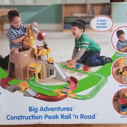 Little Tikes Big Adventures Construction Peak Rail'n Road Train Set Toy