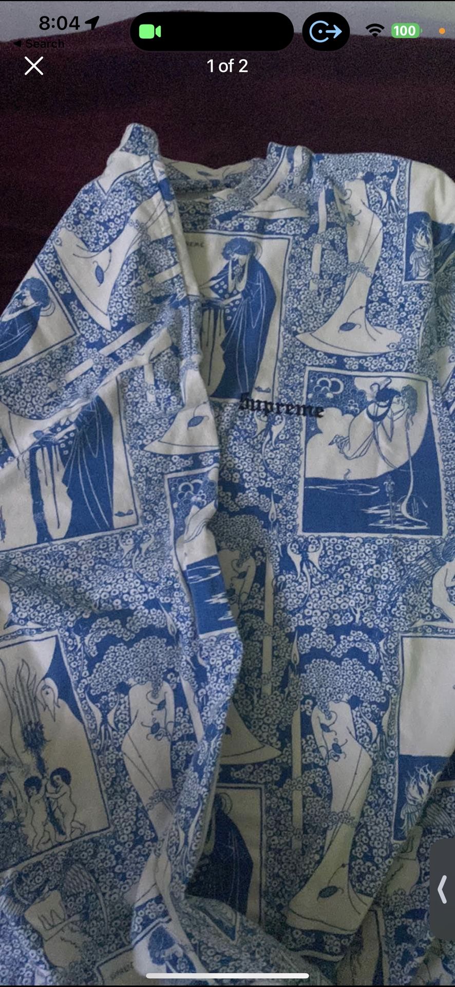 supreme l/s japanese floral shirt