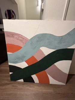 Monumental Textured Abstract Composition | 48” × 48”