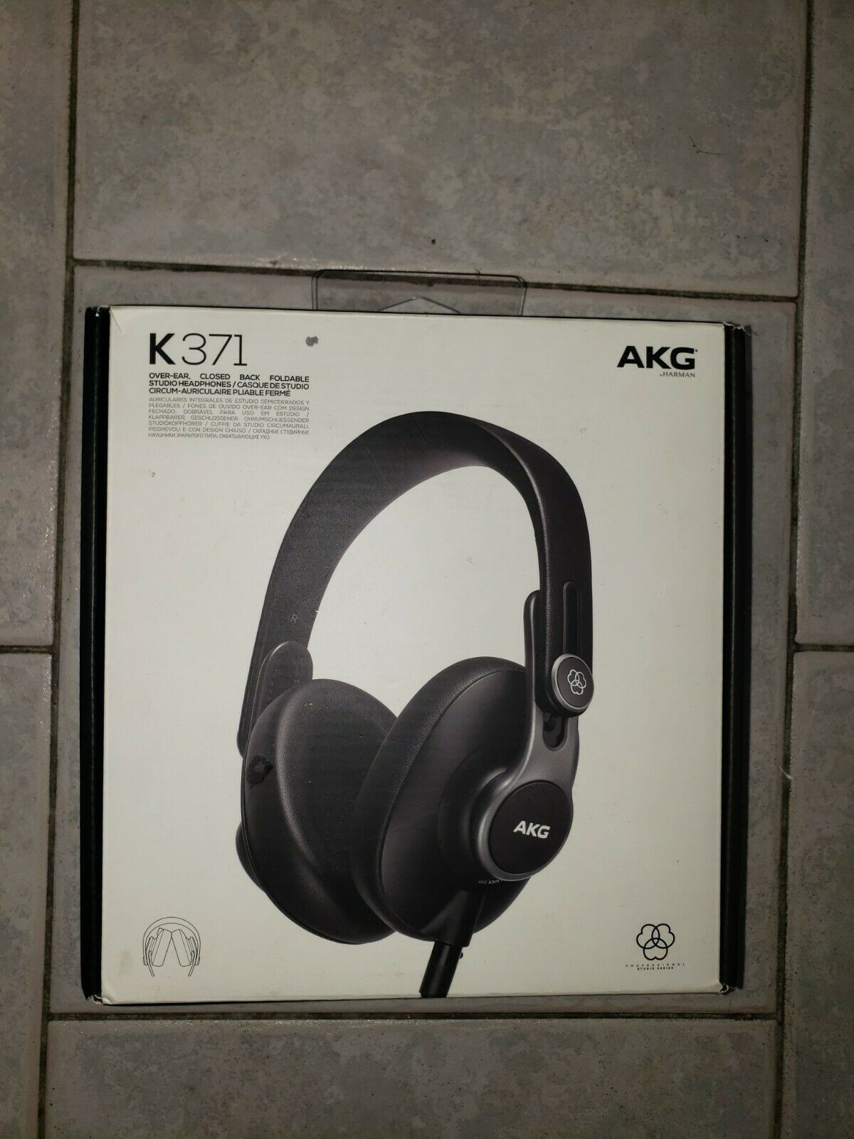 New AKG K371 Closed Back Studio Headphones Black