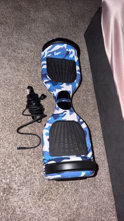 Blue and white camo Hoverboard