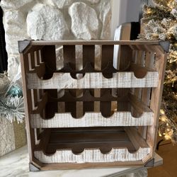 Wood Crate Wine Rack 