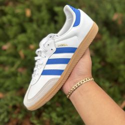 adidas samba  OG white blue 