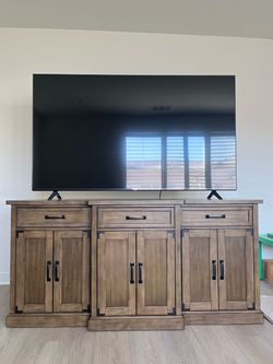 75in Brown Wood Console