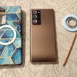 Bronze Samsung Galaxy Note 20 Ultra 5G UNLOCKED w/ Case & Ring Grip