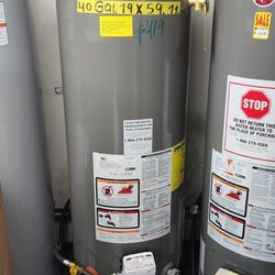 Gas Water Heater 40 Gallons New With Warranty Garantia Por Escrito 