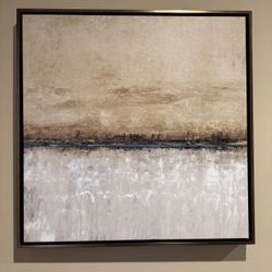 Great Big Canvas 32” Abstract Landscape Wall Art Framed Neutral Modern Decor