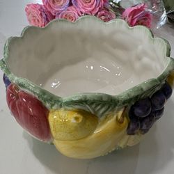 Vintage 26 oz. Fitz and Floyd calypso fruit bowl handpainted ceramic in Miami