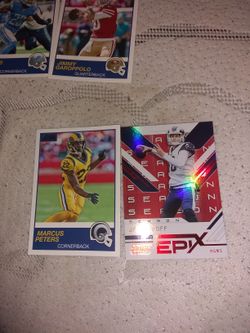 LA Rams Jared Goff Marcus Peter's cards