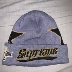 Supreme New Era Stars Beanie Grey