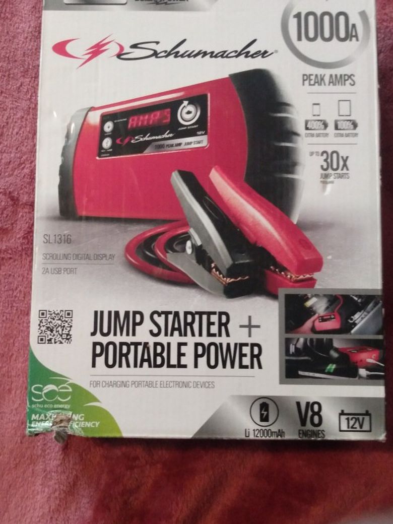 Schumacher SL1(contact info removed) Peak Amp Jump Start Portable Charger