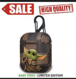 Leather Luxury Airpod Case Cover Pro and 1&2 Gen Yoda