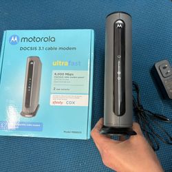 motorolo docsis 3.1 cable modem ultra fast model mb8600