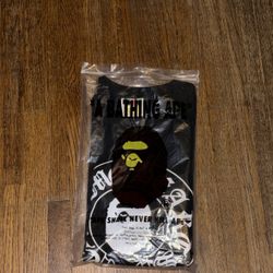 black and white Bape shirt chrome hearts 