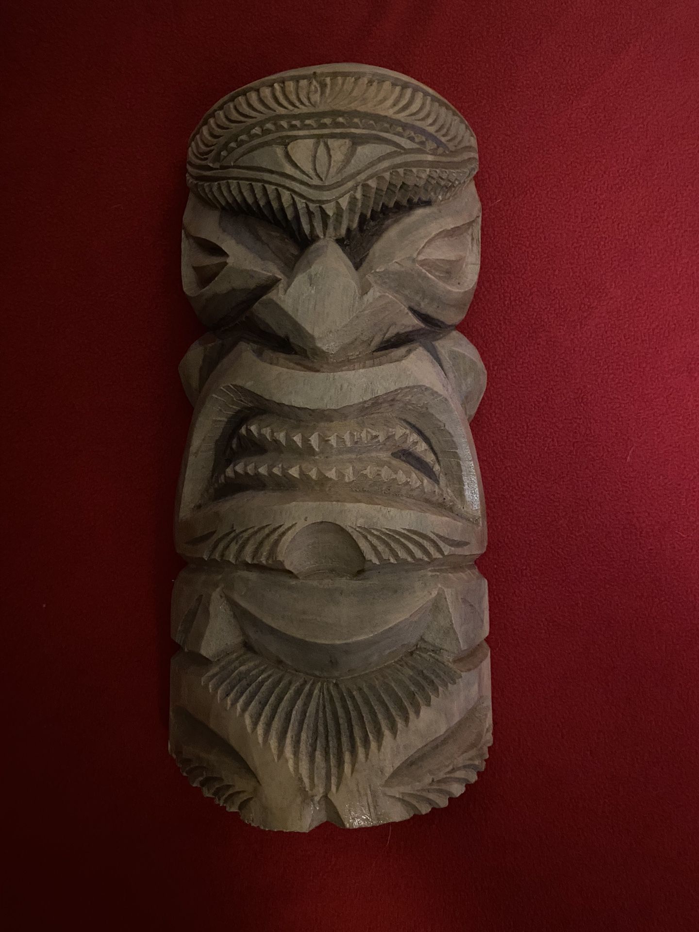 Hand Carved Tiki Totem Statue