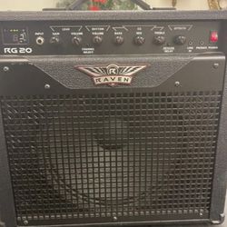 RG20 Raven Sound System used for a speaker & guitar