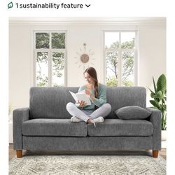 Couch 70” Grey corduroy