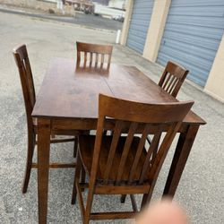 🎁BEAUTIFUL HIGH  DINNER TABLE SET WITH 4 CHAIRS - RECTANGULAR 🎁