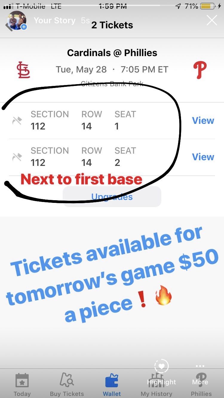 Phillies tickets!!!