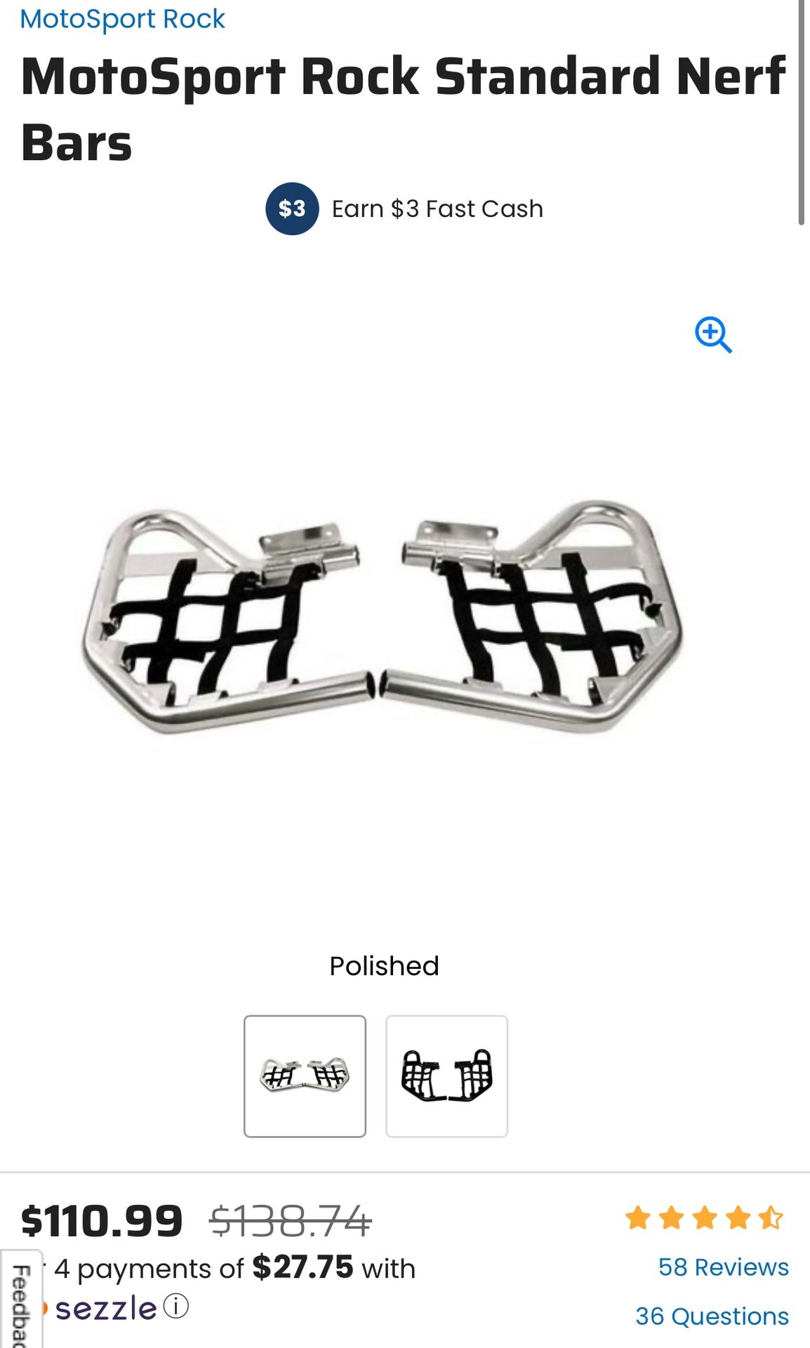 Yamaha Blaster Nerf Bars