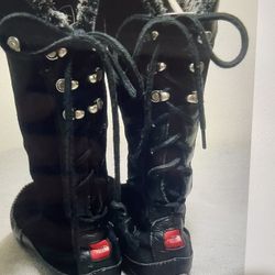 NORTH FACE JANEY BLACK PRIMA LOFT 200 GRAM SUEDE WOMEN BLACK BOOT SIZE   8 