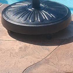One Beautiful 😍 50LB Umbrella stand  2" opening for outdoor table Pool deck spa balcony garden lawn