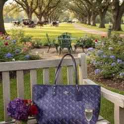 Coach Reversible City Tote in Signature Canvas with Horse and Carriage.