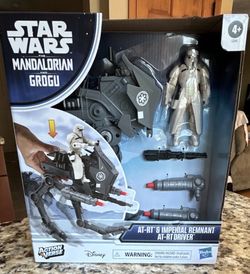 Hasbro Star Wars Mandalorian Grogu AT-RT Playset w/ Driver, Blaster