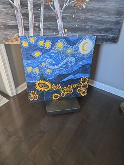 Stary Night Sunflowers