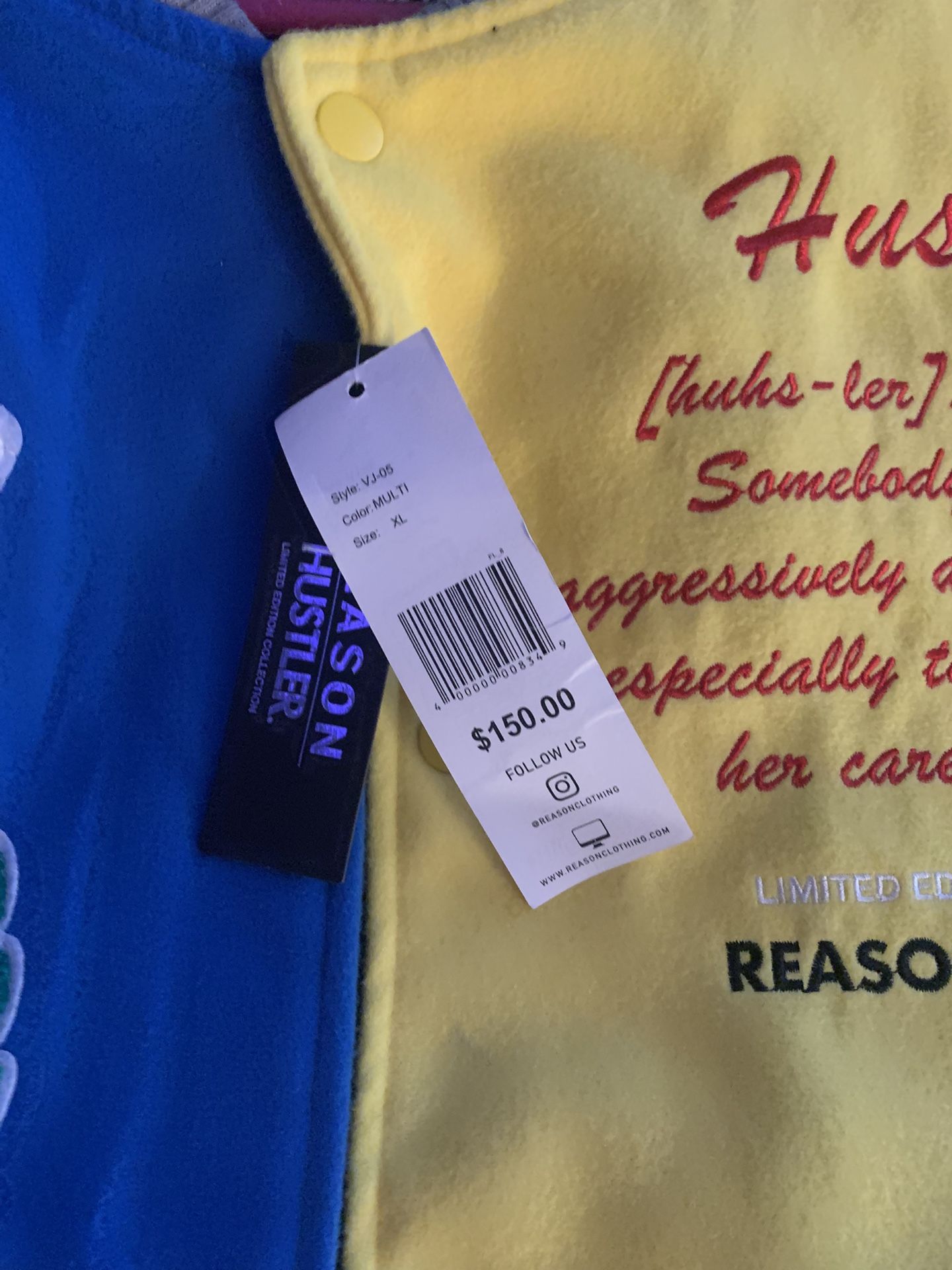 HUSTLER X REASON Varsity Jacket