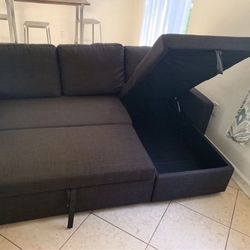 Brand new sectional sleeper sofa with storage