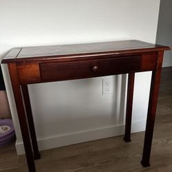 Small Table Desk With A Shelf