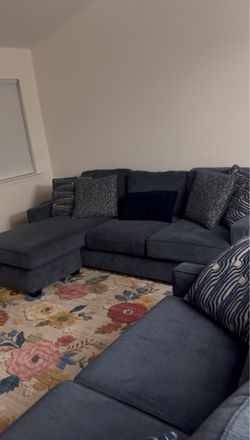 Modern Sectional Sofa with Chaise and Loveseat