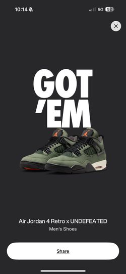 NIKE AIR JORDAN 4 UNDEFEATED 