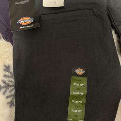 2 Pairs of Slim Fit Boot Cut Dickies Uniform Pants - Size 2R