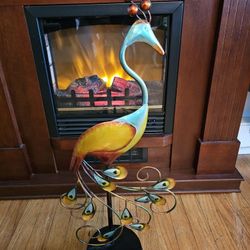 26" inch Metal Peacock (Decor Garden Sculptures and Statues)