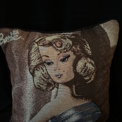 BARBIE Vintage Tapestry Pillow