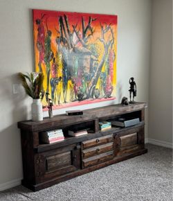 Wooden TV console