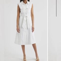 NEW Women’s Clothing Wit & Wisdom Sleeveless Button-Up DenimShirtdress Size MP