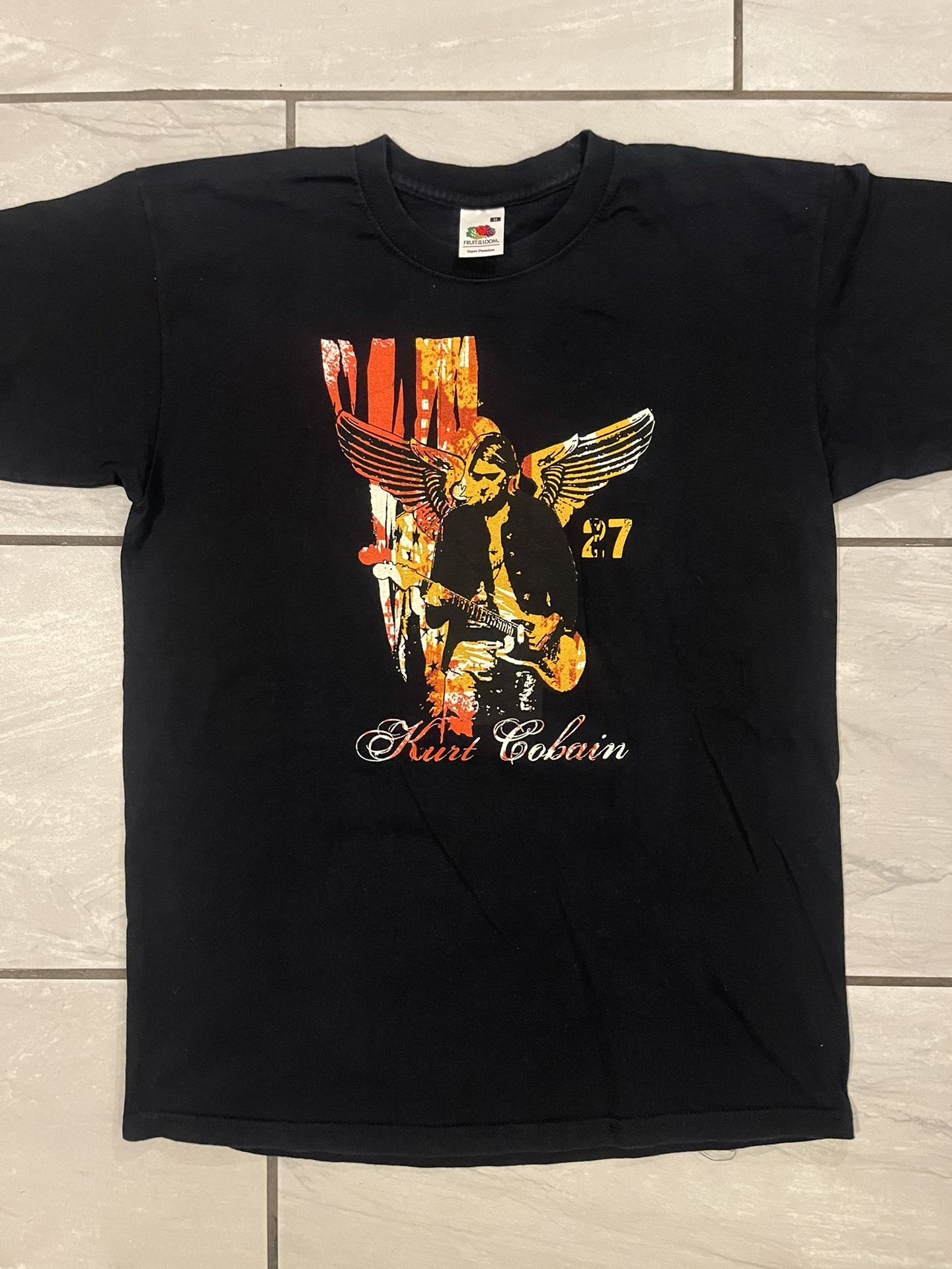 Kurt Cobain Nirvana Shirt Nirvana Fruit Of The Loom Heavy Rock Punk Black Medium