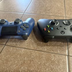 Xbox And PlayStation controllers